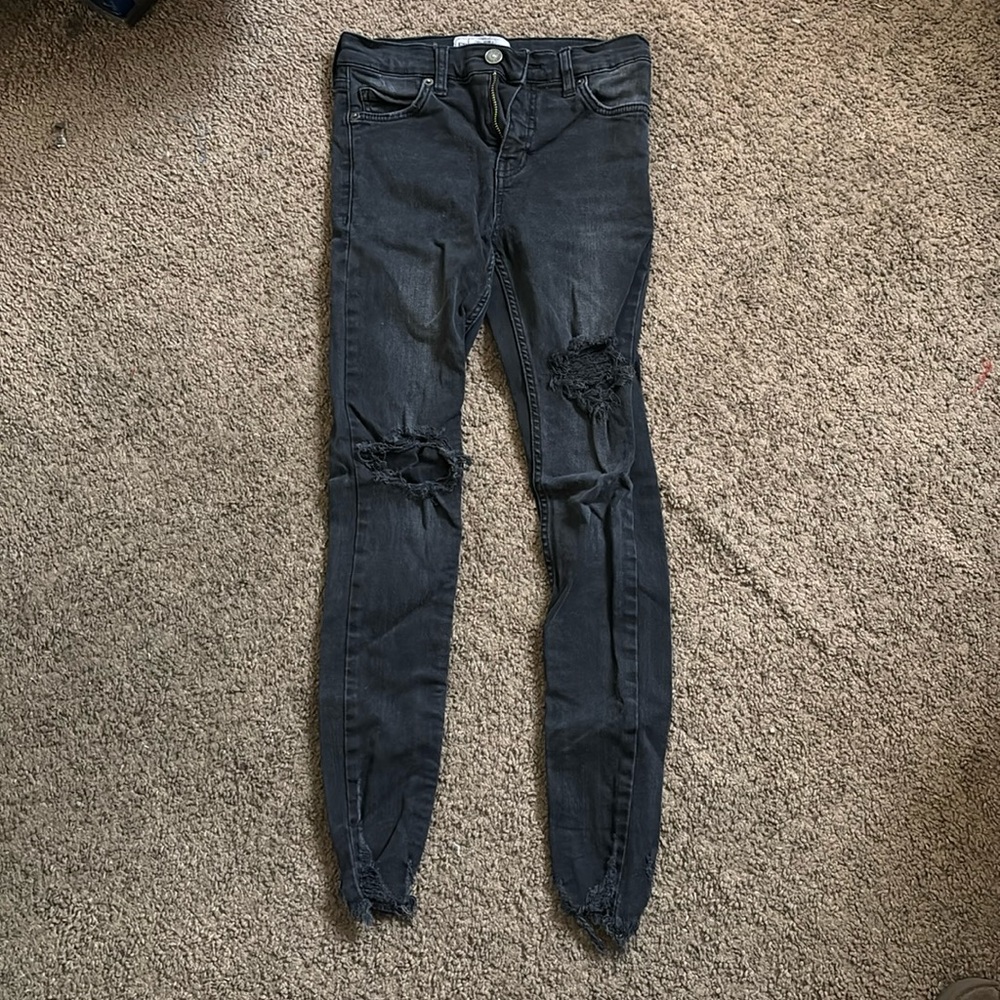 Free people distressed skinny jeans